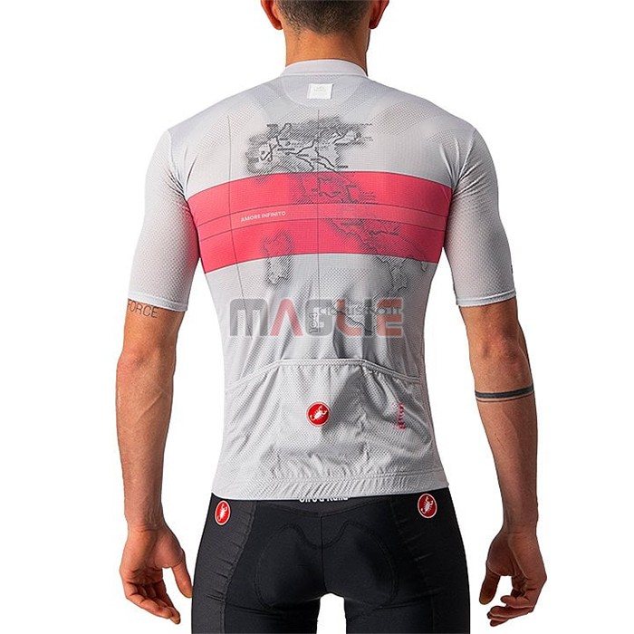 Maglia Giro d'Italia Manica Corta 2021 Bianco Rosa